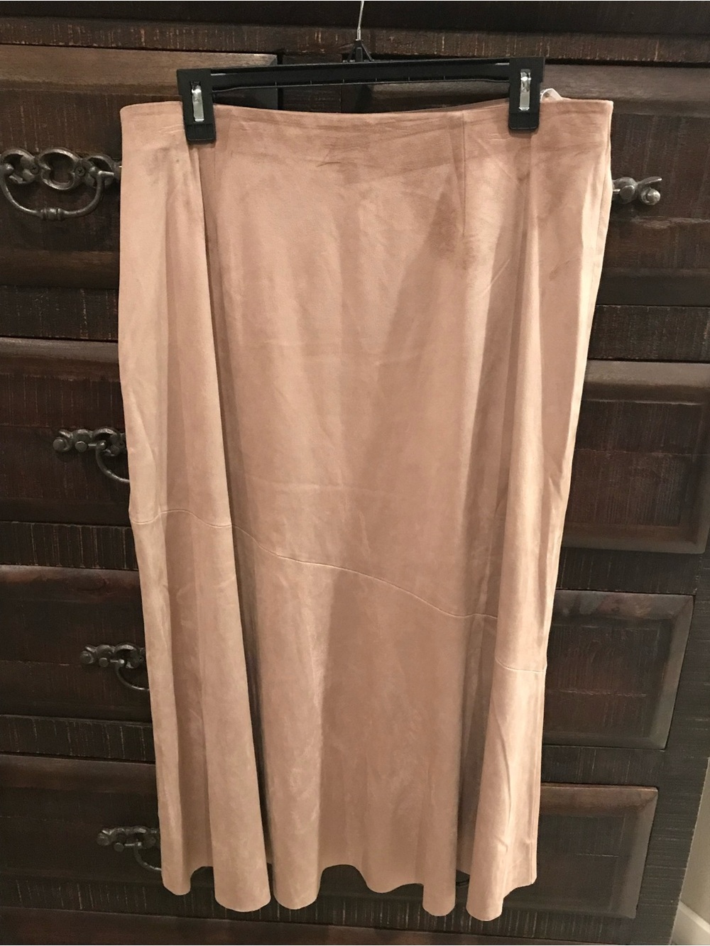 Guess Taupe Faux Suede Midi Skirt - Picture 4 of 6